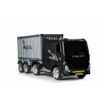 Elektrický Kamión s prívesom a kontajnerom Truck - 175x49x76cm - čierny 